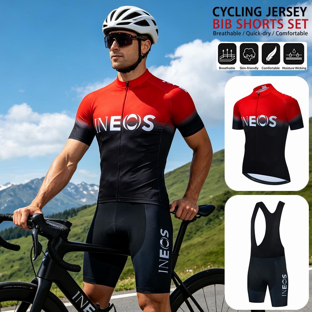 Mountain Biking Apparel - 2026 INEOS Pakaian Bersepeda Lengan Pendek