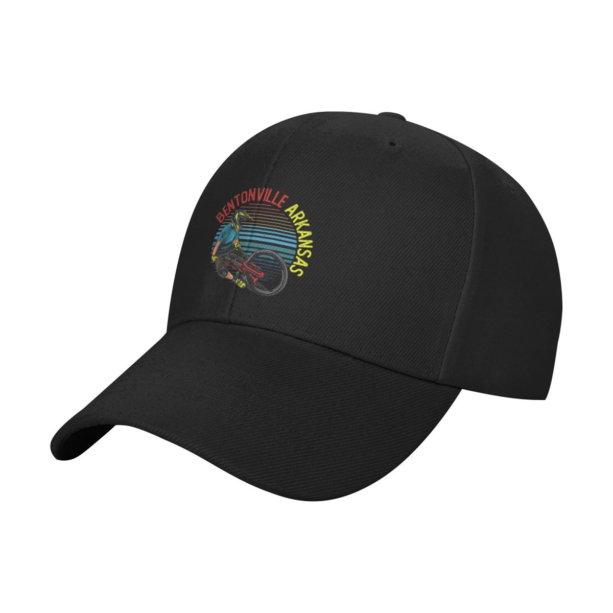 Mountain Biking Bentonville Arkansas - Topi baseball bergaya vintage retro Bentonville,