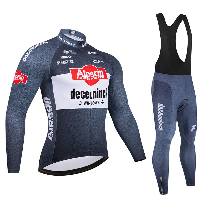 Mountain Biking Apparel - Alpecin Jersey tim bersepeda pria, lengan