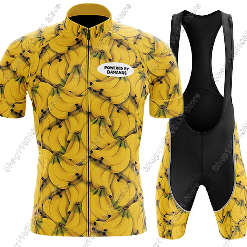 Mountain Biking Apparel - Powerouge-By-Bananas 2026 Set Jersey Bersepeda Pakaian