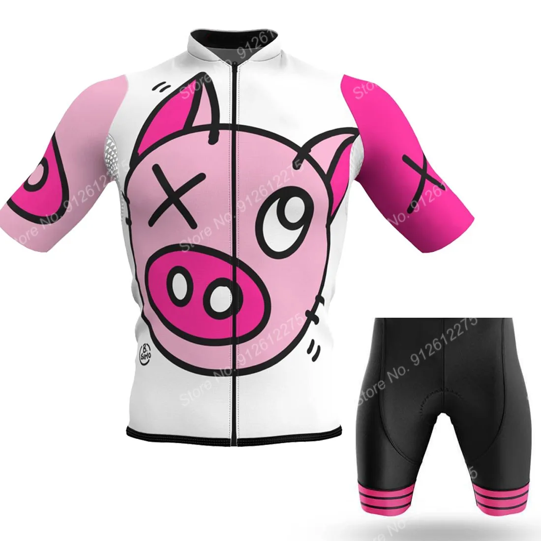 Set kaus bersepeda babi komik  - Mountain Biking Apparel ulasan dan harga
