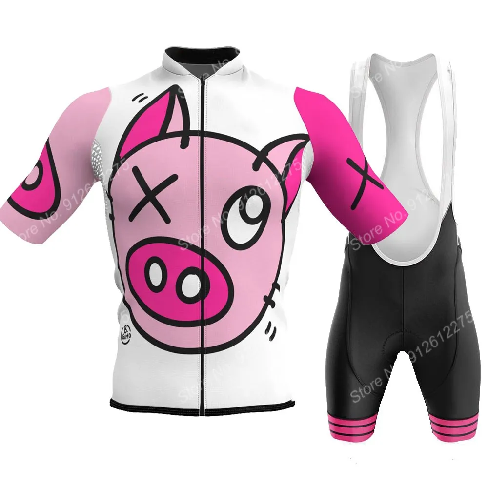 Set kaus bersepeda babi komik  - Mountain Biking Apparel ulasan dan harga