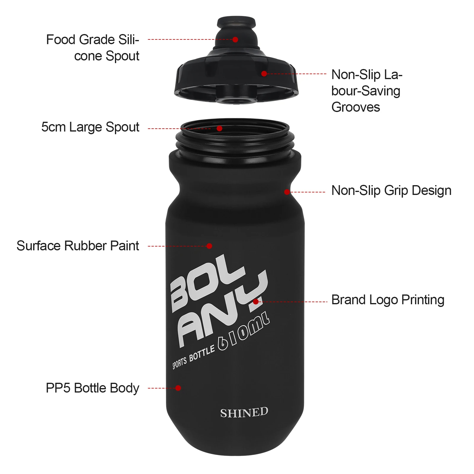 Botol Air Sepeda BOLANY 610ml, - Mountain Biking Water Bottle ulasan dan harga
