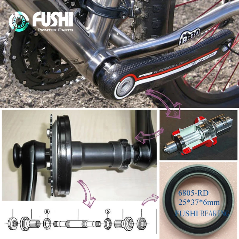 4 Buah 6805-RD 25*37*6 Mm Bant - Bottom Bracket Press ulasan dan harga
